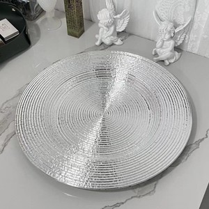 All'ingrosso più economico rotondo 13 "oro brillante decorazione di nozze piastre di plastica del caricatore - Product Image 6