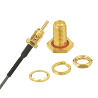 Connecteur d'antenne RF coaxial TS9 UFL femelle Yunding de haute qualité, impédance 50 ohms, VSWR 1,5, matériau ABS, câble en cuivre pur