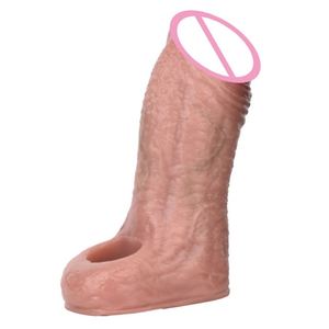 5.23 Inch Hollow <b>Dildo</b> Silicone Soft Male Enlarge Penis Sleeve Realistic Cock Extender Adult Men Penis Condom Couples Sex Toy - Product Image 4