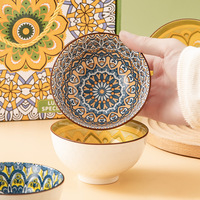 Ensemble de bols et de baguettes en céramique minimaliste bohème, vaisselle, 6 à 10 pièces, coffret cadeau pour l'ouverture d'un événement, style simple, porcelaine blanche