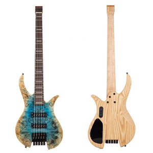 <span class=keywords><strong>Basse</strong></span> sans tête à <span class=keywords><strong>5</strong></span> <span class=keywords><strong>cordes</strong></span>, dessus en ronce d'érable, micro actif, manche en érable flammé, fabriqué en Chine, personnalisé, haute qualité, <span class=keywords><strong>basse</strong></span> sans tête - Product Image 1