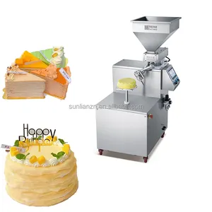 crepe cake machine Coating Stuffed Spread Cake Making Machine Production Line Side Ways Snack Cake Decoration Machine