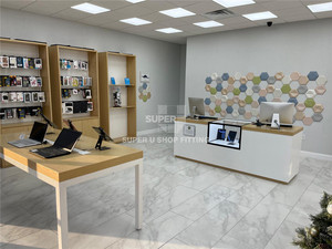 Étagère murale en bois pour téléphones portables, accessoire électronique personnalisé, Design d'armoire, présentoir mural pour téléphones - Product Image 2