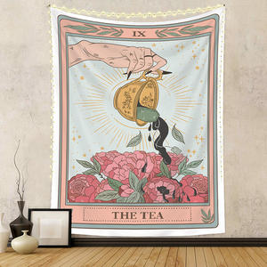 Niedliche Astrologie <span class=keywords><strong>Tarot</strong></span> Tapisserie Hexerei Tee Kaffee Hintergrund Stoff Wandbehang für Raum - Product Image 4