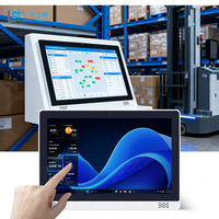Ordinateur industriel intégré tout-en-un robuste avec écran tactile capacitif J6412 I3 I5 I7 DC 9-36V 6 ports COM