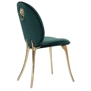 New design luxury velvet table chair dining room furniture