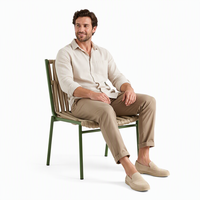 Chaises d'extérieur modernes empilables en corde tressée, haute résistance, pour café et salle à manger, avec structure en acier – Échantillon disponible