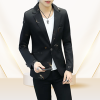 Blazer Homme Style Chinois Coupe Ajustée, Créateur, Grandes Tailles, Blazer Tendance Homme, Veste de Costume Décontractée pour Chanteur