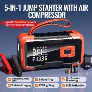 Arrancador de Baterías para Automóvil de 12 V, Banco de Energía, Linterna, Inflador de Neumáticos, Todo en Uno, Capacidad de Batería - Product Image 6