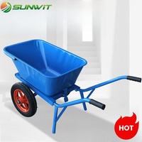 Nuevos productos, precios bajos, carros de mano, carros de ruedas de servicio pesado, carretilla de Metal para construcción de jardín, herramientas de carretilla de acero