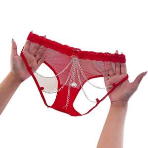 Ensemble de culottes string taille haute pour femmes, en dentelle transparente florale, sans couture, sexy, fines, séchage rapide, respirantes, écologiques - Product Image 5