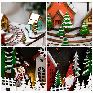 รถไฟคริสต์มาสจำลองตกแต่งบ้านรถไฟคริสต์มาสตกแต่งบ้านวันหยุด - Product Image 4