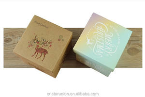 Бесплатный образец оптовая продажа на заказ 9,5x9,5x10,5 см Квадратные Картонные бумажные подарочные коробки с веревочной ручкой для рождественской вечеринки - Product Image 5