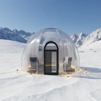 Dôme en polycarbonate pour hôtel, tente dôme modulaire préfabriquée pour complexes hôteliers, villas et jardins
