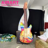 3M Guitare Décoration gonflable Guitare Impression personnalisée Instrument de musique Guitare géante Gonflables