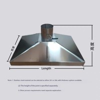 Hotte de laboratoire moderne en PP, extracteur de fumée, bras d'extraction, hotte sans conduit fine pour hôpital et école, hotte de laboratoire commerciale