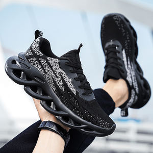 Baskets de sport décontractées pour hommes toutes saisons, respirantes, confortables, à semelle souple, pour la marche et la course, style tendance, à lacets, en maille - Product Image 3