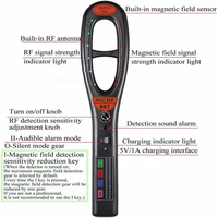 Tracelink Hoge gevoeligheid GPS draadloze signaaldetector 2,4 GHz 15 m detectiebereik 3,7 V batterij voor bescherming van de afstandsbediening