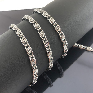 Acier inoxydable dix mille mot chaîne fil personnalité lingot collier avec accessoires de bricolage spot en gros - Product Image 1