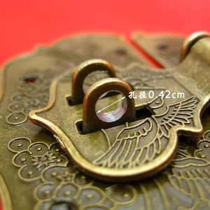 Chengyu Phoenix Buckle Zinc Alloy 7.6x3.9cm Double Hole <b>Lockable</b> Retro Hardware For Wooden <b>Box</b> Jewelry <b>Box</b> - Product Image 2