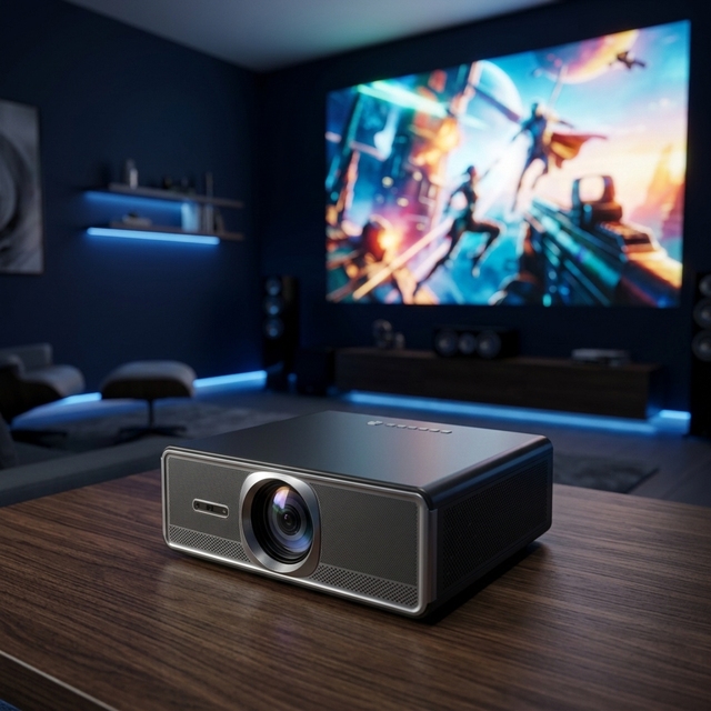 B28 Smart Projector 1500 ANSI Lumens 1080P Android 13.0 Portable Video Projector Compatible for PS5 Smartphone Laptop HDMI USB