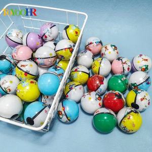 Mini 5 cm di plastica Pikachu <span class=keywords><strong>Ball</strong></span> classica collezione di giocattoli di ispirazione Anime con figure di cartoni animati di Psyduck Eevee ispirate a Pokemoned - Product Image 2