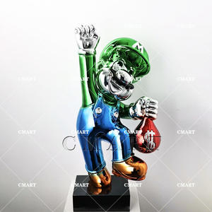 Figuras de Resina de 40CM y 75CM, Estatua de <span class=keywords><strong>Mario</strong></span> en Varios Colores, Escultura de <span class=keywords><strong>Mario</strong></span> Cromado, Figuras de Juguete de <span class=keywords><strong>Mario</strong></span>, Regalo, Escultura Pop Art - Product Image 3