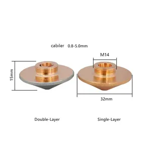 D 32Mm Fiber Laser Nozzle Single/Double Lasersnijmondstuk Voor Lasersnijmachine