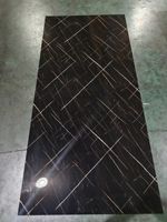 Lembaran Marmer PVC UV Hitam Berkualitas Tinggi 1220*2440mm untuk Dekorasi Interior