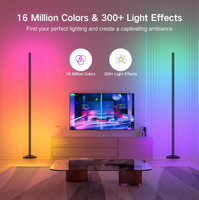 Lampe sur pied de qualité supérieure pour le salon et la chambre à coucher, lumière d'ambiance à changement de couleur RVB avec microphone
