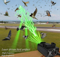 Dispositifs de dissuasion d'oiseaux à laser rouge et vert rotatifs pour l'intérieur, 120 °   Rotation avec télécommande RF et minuterie pour la lutte contre les oiseaux, les pigeons et les nuisibles