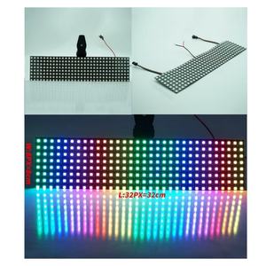 <span class=keywords><strong>P10</strong></span> 8x32 RGB <span class=keywords><strong>LED</strong></span> 매트릭스 패널 풀 컬러 디스플레이 모듈 WS2812B 주소 지정 가능 256픽셀 도트 매트릭스 제어 패널 - Product Image 1