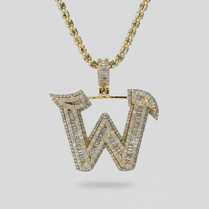Custom New Style Hip Hop 10K Yellow Gold Plated Alfabet Capital Design Moissanite Diamond <b>Pendant</b> Jewelry Anniversary GIA - Product Image 2