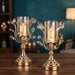 Brillan en estilo Hermosos candelabros con votivos de vidrio Crea un ambiente cálido con candelabros votivos de vidrio - Product Image 4