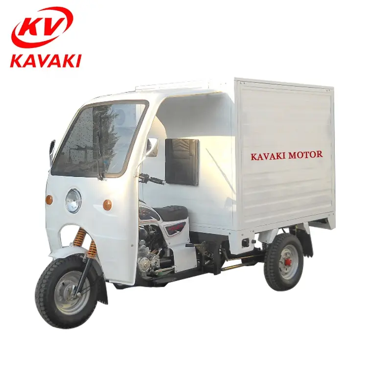 Venta al por mayor de fabricantes de Kakavi, triciclo de carga/motocicleta cerrada de tres ruedas/Tuk con costo barato