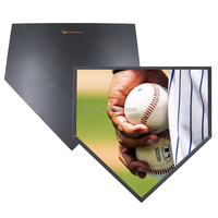Plaque commémorative photo DIY par sublimation pour baseball - 6x6" en MDF brillant blanc et noir, récompense de plaque de base