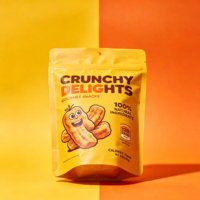 Sachet d'emballage alimentaire personnalisé imprimé, pochette refermable mate résistante à l'humidité avec trou pour biscuits