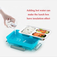 Wiederverwendbare Auslaufsichere Kinder-Schul-Essensbehälter Beheizbare Thermische Lebensmittelbehälter 304 Metall Bento Edelstahl Lunchbox