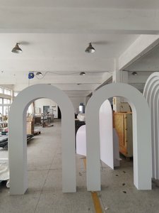 Yüksek kaliteli düğün dekorasyon kemer zemin duvar düğün sahne 3d çok katmanlı beyaz düğün kemer - Product Image 3