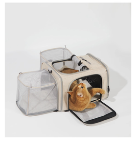 Bolsa de Transporte para Mascotas Expandible, Personalizada, Aprobada por Aerolíneas, Transpirable, Plegable, de Lados Blandos, para Viajes de Perros y Gatos - Product Image 1