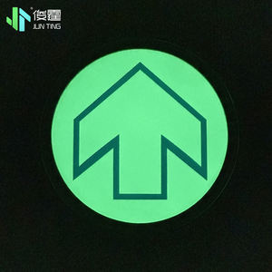 ป้ายติดพื้นกระจกสแตนเลสแบบปรับแต่งเรืองแสงได้ป้ายเตือนฉุกเฉินสำหรับจราจรทางใต้ดิน - Product Image 1