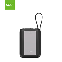 Usine personnalisée intégrée dans le câble Portable Power Station LCD numérique charge rapide PD 20W chargeur Mobile 20000mAh Power Bank