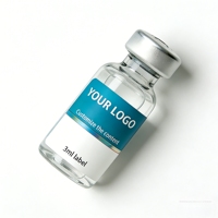 Étiquettes en vinyle à forte adhérence pour l'industrie des suppléments de peptides en poudre, marque privée, 3 ml, 5 ml, 10 ml