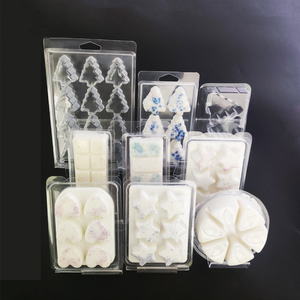 Tùy Chỉnh 12 Hốc Christmas Tree Candle Clamshell Tart Khuôn, Khoang Sáp Tan Chảy Vỏ Sò Bao Bì - Product Image 1