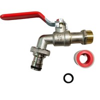 Robinet d'extérieur pour jardin, très vendu, 3/4 x 1, avec poignée extensible, en alliage de zinc nickelé, raccord femelle, robinets complets pour IBC