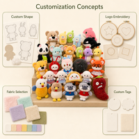 Vente en gros usine personnalisée : Peluche ours mignonne de 8 pouces, jouet doux, cadeau d'anniversaire, jouet à lancer pour machine à griffes, jouet pour enfants