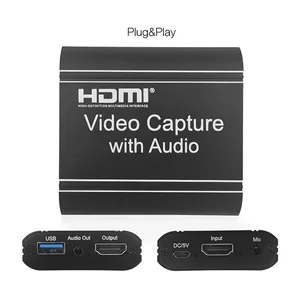 Grosir 1080p 60 capture card-Kartu Capture 4K, Pengajaran Game Online, Perekaman Medis dengan Loop dan Output Audio Kartu Capture Video HDMI