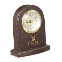 Horloge de voyage en cuir Pu de table design fantaisie horloge de bureau support de bureau