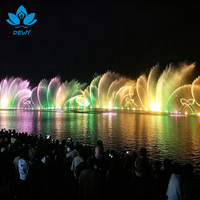Fontaine musicale extérieure SS304 avec spectacle de lumière LED multicolore et laser contrôlé par programme pour projet gouvernemental urbain