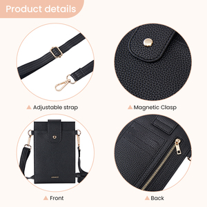 Piccole borse da donna alla moda con cerniera portabili in poliestere e PU foderato per la spedizione gratuita estiva - Product Image 5